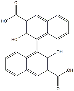 1,1'-Bi(2-hydroxynaphthalene-3-carboxylic acid) Struktur