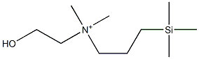 N-(2-Hydroxyethyl)-N,N-dimethyl-3-(trimethylsilyl)-1-propanaminium Struktur