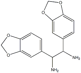 1,2-Bis(3,4-(methylenedioxy)phenyl)ethane-1,2-diamine Struktur