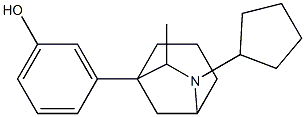 3-(6-Cyclopentyl-7-methyl-6-azabicyclo[3.2.1]octan-1-yl)phenol Struktur