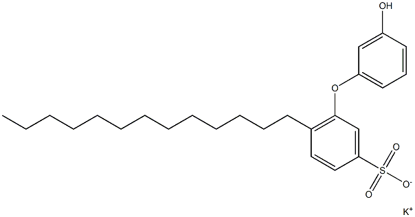 3'-Hydroxy-6-tridecyl[oxybisbenzene]-3-sulfonic acid potassium salt Struktur