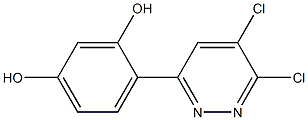 4-(5,6-Dichloro-3-pyridazinyl)resorcinol Struktur