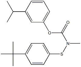 N-(p-tert-Butylphenyl)thiomethylcarbamic acid m-isopropylphenyl ester Struktur