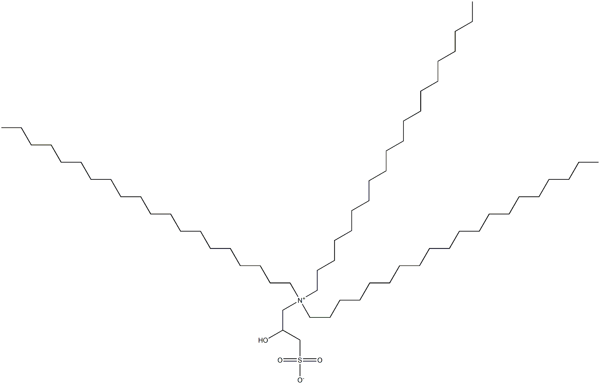 N,N-Diicosyl-N-(2-hydroxy-3-sulfonatopropyl)-1-icosanaminium Struktur