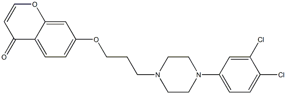 7-[3-[4-(3,4-Dichlorophenyl)-1-piperazinyl]propyloxy]-4H-1-benzopyran-4-one Struktur