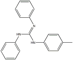 N-(4-Methylphenyl)-N'-(phenyl)-N''-(phenyl)guanidine Struktur