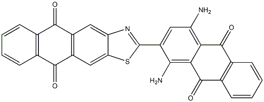 2-(1,4-Diamino-9,10-dihydro-9,10-dioxoanthracen-2-yl)anthra[2,3-d]thiazole-5,10-dione Struktur