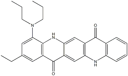 4-(Dipropylamino)-2-ethyl-5,12-dihydroquino[2,3-b]acridine-7,14-dione Struktur