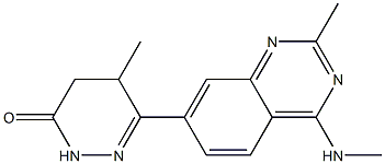 4,5-Dihydro-5-methyl-6-(2-methyl-4-methylaminoquinazolin-7-yl)pyridazin-3(2H)-one Struktur