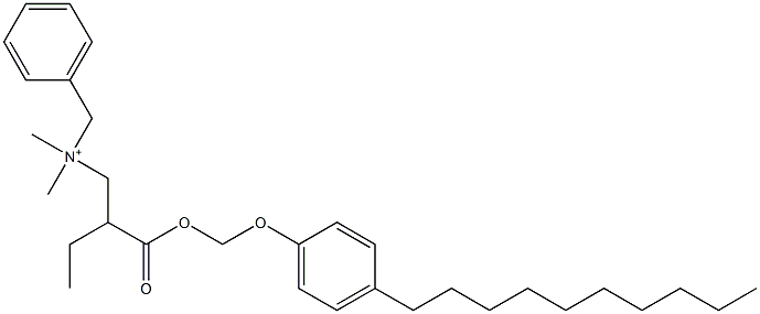 N,N-Dimethyl-N-benzyl-N-[2-[[(4-decylphenyloxy)methyl]oxycarbonyl]butyl]aminium Struktur