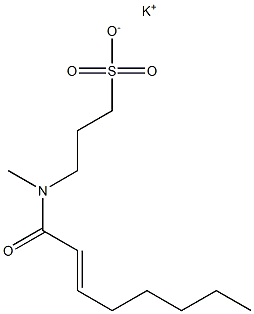 3-[N-(2-Octenoyl)-N-methylamino]-1-propanesulfonic acid potassium salt Struktur