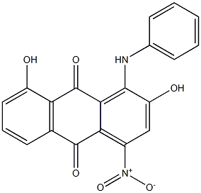 1-Anilino-2,8-dihydroxy-4-nitroanthraquinone Struktur