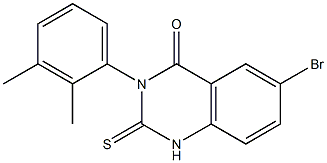 1,2-Dihydro-3-(2,3-dimethylphenyl)-6-bromo-2-thioxoquinazolin-4(3H)-one Struktur