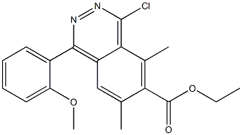 1-(2-Methoxyphenyl)-4-chloro-5,7-dimethylphthalazine-6-carboxylic acid ethyl ester Struktur