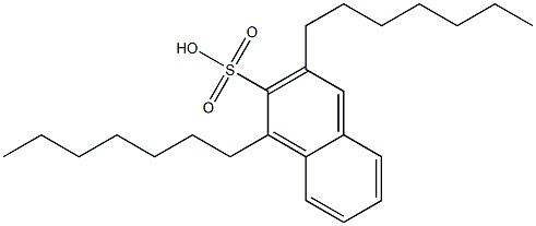 1,3-Diheptyl-2-naphthalenesulfonic acid Struktur