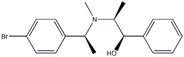 (1R,2S)-2-[Methyl[(1S)-1-(4-bromophenyl)ethyl]amino]-2-methyl-1-phenylethanol Struktur