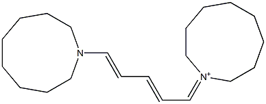 Octahydro-1-[5-[(octahydro-1H-azonin)-1-yl]-2,4-pentadienylidene]-1H-azonin-1-ium Struktur