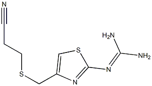 2-[4-(2-Cyanoethylthiomethyl)thiazol-2-yl]guanidine Struktur