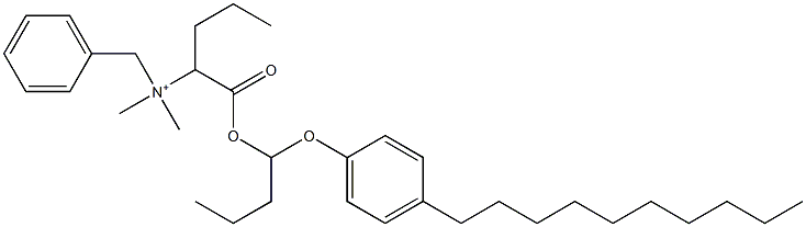 N,N-Dimethyl-N-benzyl-N-[1-[[1-(4-decylphenyloxy)butyl]oxycarbonyl]butyl]aminium Struktur