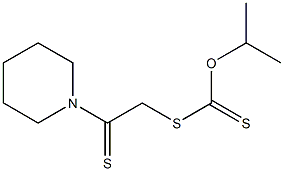 Dithiocarbonic acid O-isopropyl S-[2-piperidino-2-thioxoethyl] ester Struktur