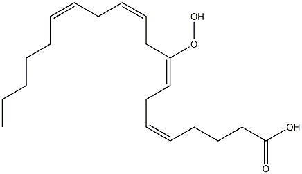 (5Z,8E,11Z,14Z)-9-Hydroperoxy-5,8,11,14-icosatetraenoic acid Struktur