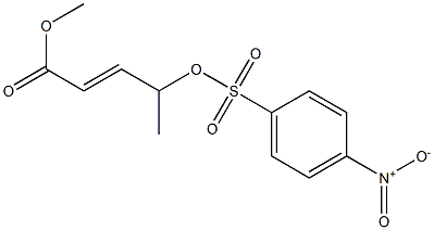 4-[[(p-Nitrophenyl)sulfonyl]oxy]-2-pentenoic acid methyl ester Struktur