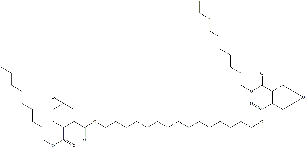 Bis[2-(decyloxycarbonyl)-4,5-epoxy-1-cyclohexanecarboxylic acid]1,15-pentadecanediyl ester Struktur