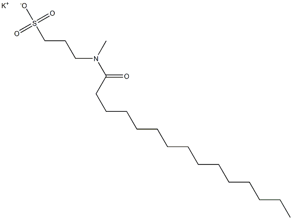 3-(N-Pentadecanoyl-N-methylamino)-1-propanesulfonic acid potassium salt Struktur