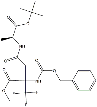 N-[3-(Methoxycarbonyl)-3-(benzyloxycarbonylamino)-4,4,4-trifluorobutyryl]-L-alanine tert-butyl ester Struktur