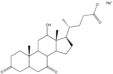 3,7-Dioxo-12-hydroxycholan-24-oic acid sodium salt Struktur