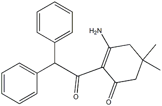 3-Amino-2-(diphenylacetyl)-5,5-dimethyl-2-cyclohexen-1-one Struktur