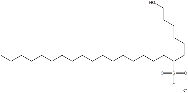 1-Hydroxytetracosane-7-sulfonic acid potassium salt Struktur