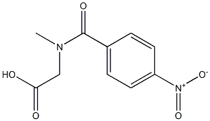 [N-(4-Nitrobenzoyl)-N-methylamino]acetic acid Struktur