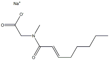 N-Methyl-N-(2-octenoyl)glycine sodium salt Struktur