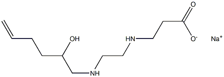 3-[N-[2-[N-(2-Hydroxy-5-hexenyl)amino]ethyl]amino]propionic acid sodium salt Struktur