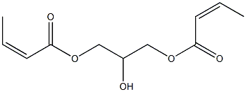 Bisisocrotonic acid 2-hydroxy-1,3-propanediyl ester Struktur