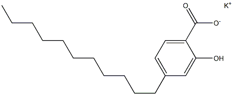 4-Undecyl-2-hydroxybenzoic acid potassium salt Struktur