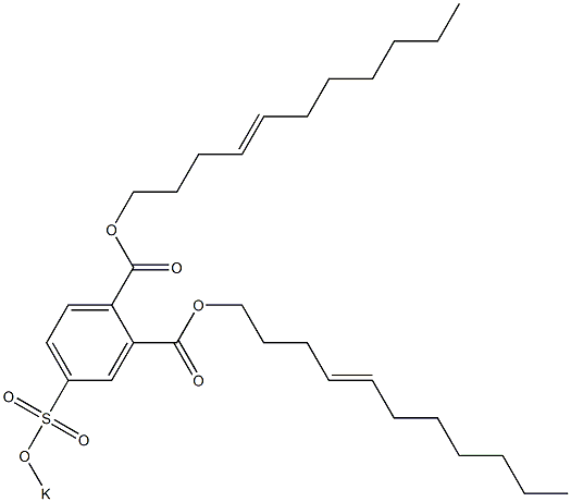 4-(Potassiosulfo)phthalic acid di(4-undecenyl) ester Struktur