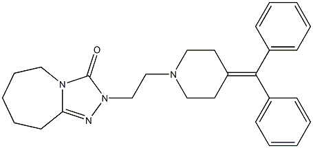 2-[2-[4-(Diphenylmethylene)-1-piperidinyl]ethyl]-6,7,8,9-tetrahydro-5H-1,2,4-triazolo[4,3-a]azepin-3(2H)-one Struktur