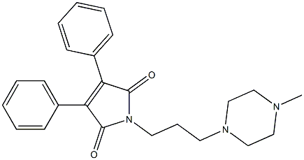 3,4-Diphenyl-1-[3-(4-methylpiperazin-1-yl)propyl]-1H-pyrrole-2,5-dione Struktur