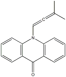 9,10-Dihydro-10-(3-methyl-1,2-butadienyl)acridin-9-one Struktur