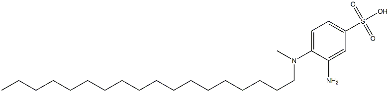 3-Amino-4-(N-methyl-N-octadecylamino)benzenesulfonic acid Struktur