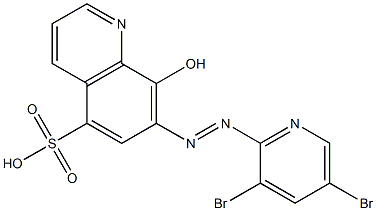 7-(3,5-Dibromo-2-pyridylazo)-8-hydroxyquinoline-5-sulfonic acid Struktur