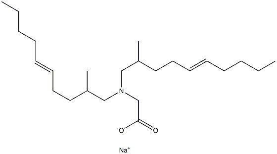 N,N-Bis(2-methyl-5-decenyl)aminoacetic acid sodium salt Struktur