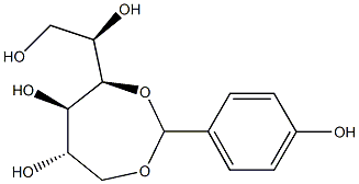 1-O,4-O-(4-Hydroxybenzylidene)-D-glucitol Struktur