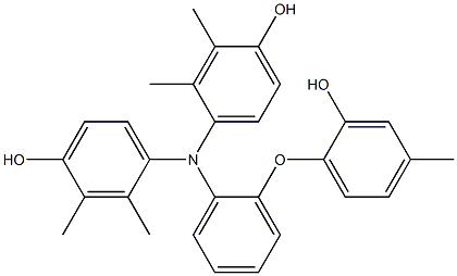 N,N-Bis(4-hydroxy-2,3-dimethylphenyl)-2-(2-hydroxy-4-methylphenoxy)benzenamine Struktur