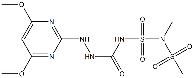 1-(4,6-Dimethoxy-2-pyrimidinylamino)-3-[methyl(methylsulfonyl)aminosulfonyl]urea Struktur