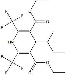 1,4-Dihydro-2,6-bis(trifluoromethyl)-4-(1-methylpropyl)pyridine-3,5-dicarboxylic acid diethyl ester Struktur