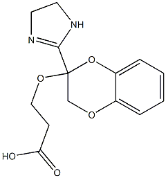 3-[[[2-[(4,5-Dihydro-1H-imidazol)-2-yl]-2,3-dihydro-1,4-benzodioxin]-2-yl]oxy]propanoic acid Struktur