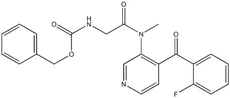 4-(2-Fluorobenzoyl)-3-[[[[(benzyloxy)carbonyl]amino]acetyl](methyl)amino]pyridine Struktur